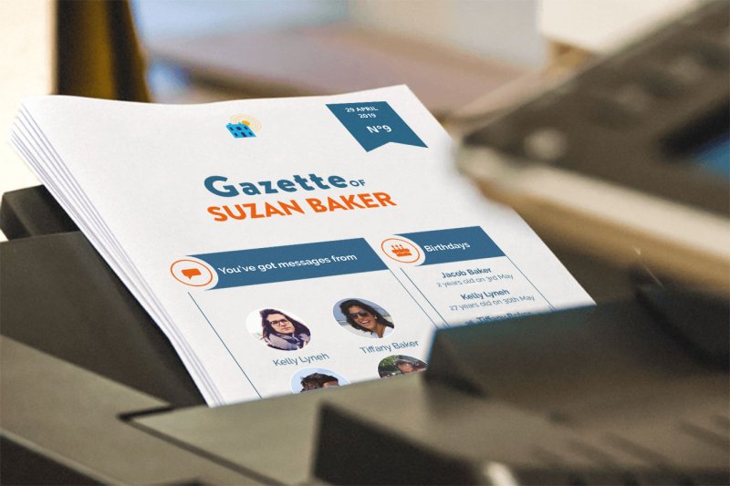 printer for residents' gazettes